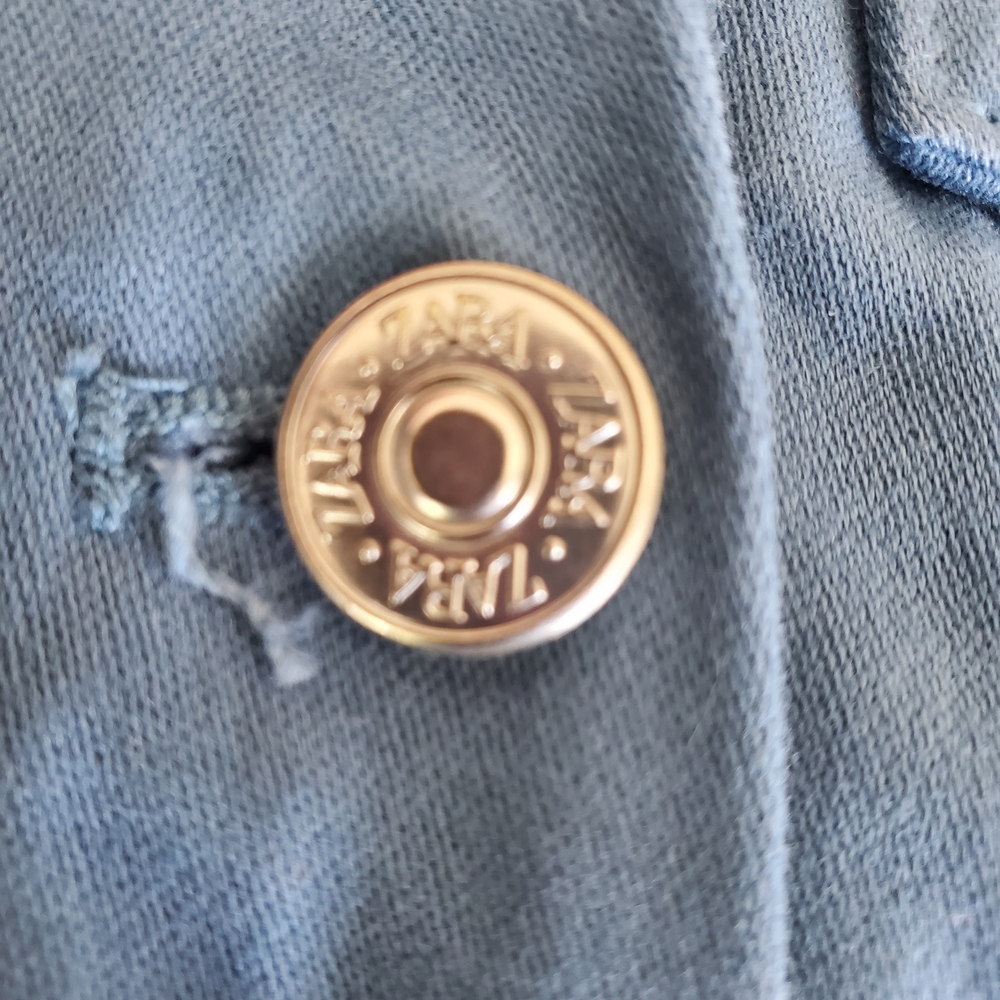 Zara Blue Trench Coat - Picture 7 of 7